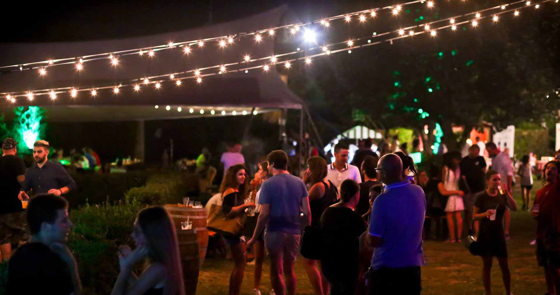 street food garden in villa caffo